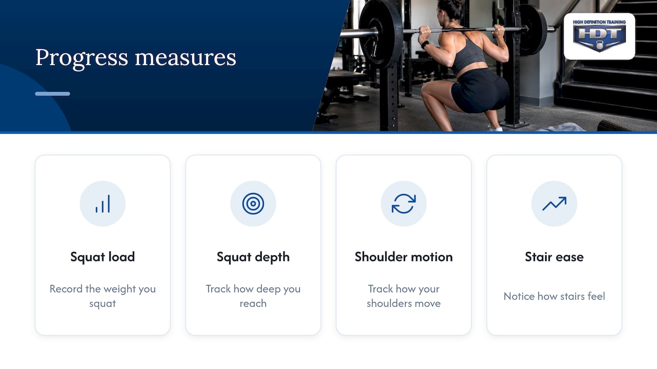 Four ways to track strength and mobility progress